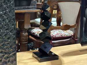 Two contemporary black decorator items - 4