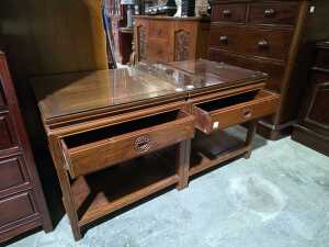 Pair of Chinese rosewood side tables - 2