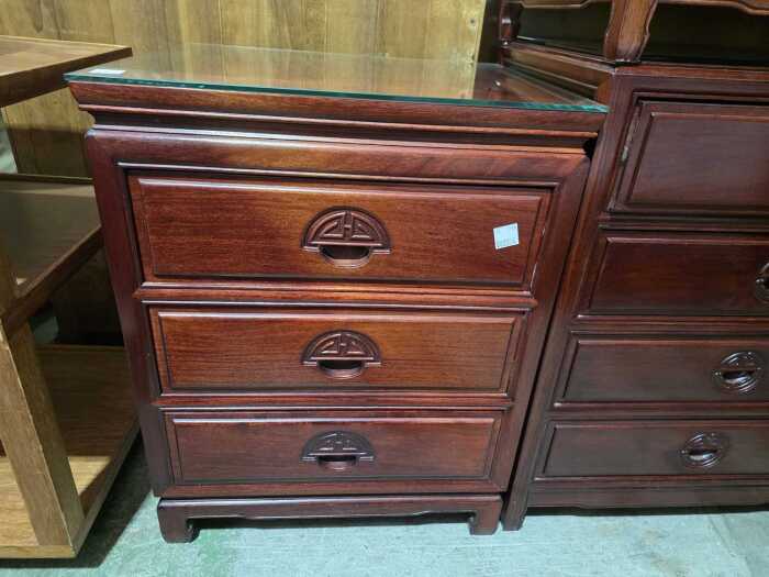 Chinese rosewood bedside cabinet