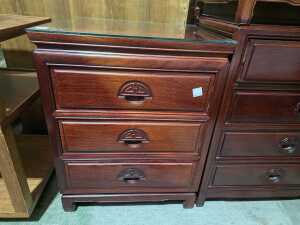 Chinese rosewood bedside cabinet