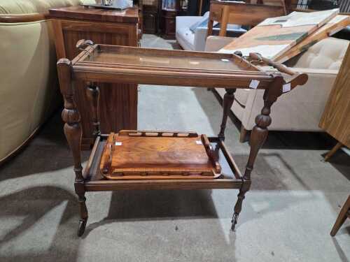 Timber drinks trolley