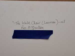 Roz McQuillan, The White Chair. Oil painting on paper - 3