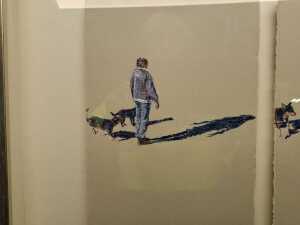 Chloe Vallance, playing with the dogs triptych, 2008. Three drawings on paper mounted in frame - 3