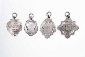 Four shields in sterling silver - 2