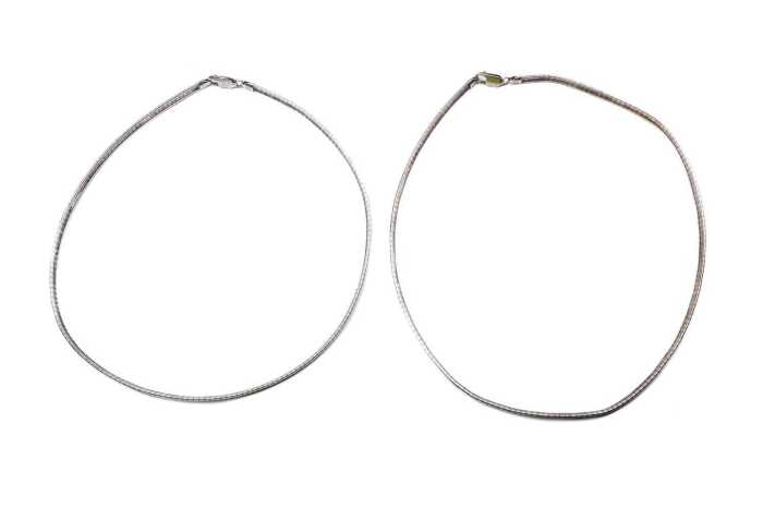 Two colliers in sterling sliver