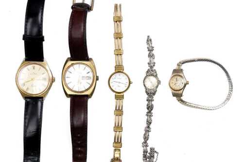 Collection of five watches