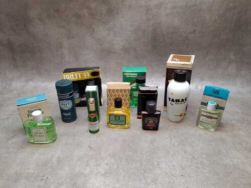 Collection of men's aftershave, cologne and grooming products