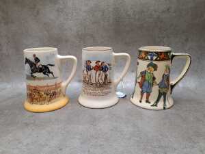 Eight Royal Doulton tankards including Night Watchman, Battle of Hastings, Three Musketeers, etc. - 2