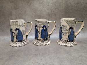 Eight Royal Doulton tankards including Night Watchman, Battle of Hastings, Three Musketeers, etc. - 4