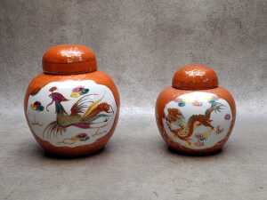 Six Oriental porcelain lidded ginger jars - 3