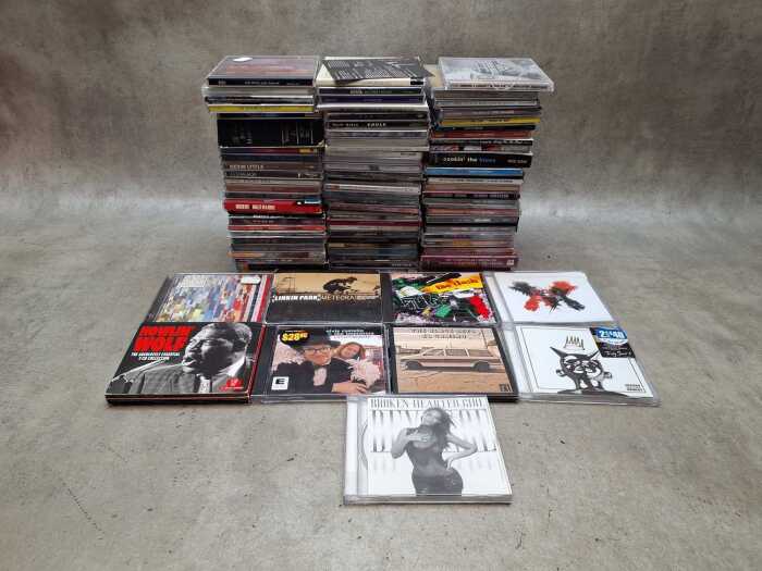 CDs, including Bob Marley, Garbage, Bon Jovi