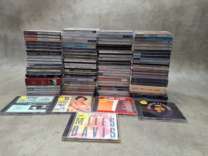 Jazz CDs, including Miles Davis, Django Reinhardt