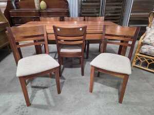Seven-piece modern Tasmanian blackwood dining suite - 2