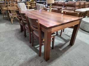 Seven-piece modern Tasmanian blackwood dining suite - 6