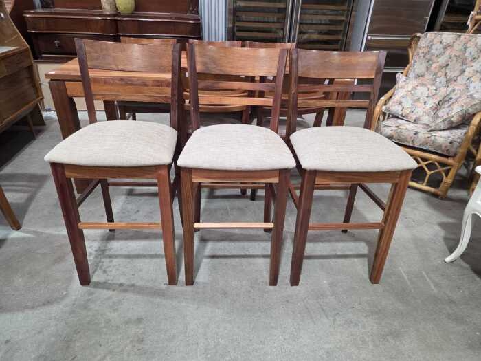 Set of three modern Tasmanian blackwood bar stools