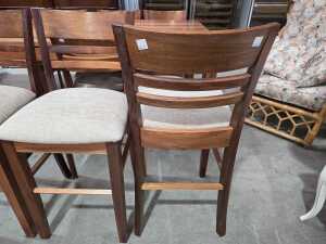 Set of three modern Tasmanian blackwood bar stools - 4