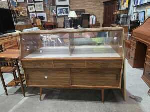 Mid-century modern faux timber laminate sideboard buffet
