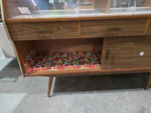 Mid-century modern faux timber laminate sideboard buffet - 6
