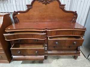 Victorian oak sideboard - 2