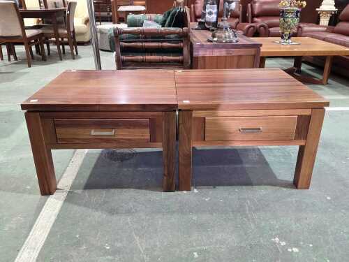 Pair of modern Tasmanian blackwood side tables