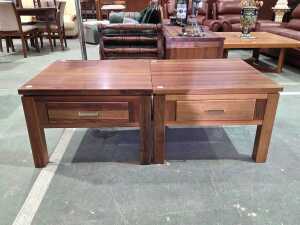 Pair of modern Tasmanian blackwood side tables