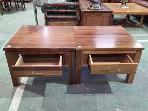 Pair of modern Tasmanian blackwood side tables - 2