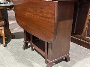 Timber drop-leaf gateleg dining table - 4