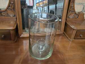 Three large glass vases in various shapes. - 3