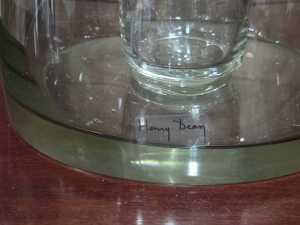 Three large glass vases in various shapes. - 4