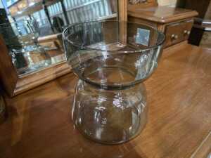 Three large glass vases in various shapes. - 5