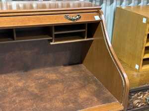 Mahogany roll top desk - 2