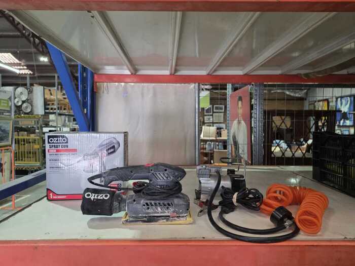 Assorted power tools and accessories