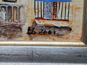 Artist unknown, Cuban scene, 2001. Oil painting on board - 3