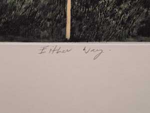 Robyn Rayner, Either Way, 2014, 4/20. Drypoint etching on paper - 3