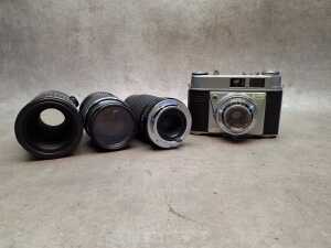 Kodak Retinette Viewfinder camera and three lenses