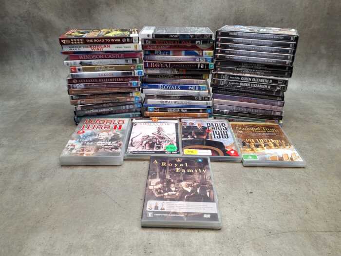 DVD's including TV Series and Royal movies