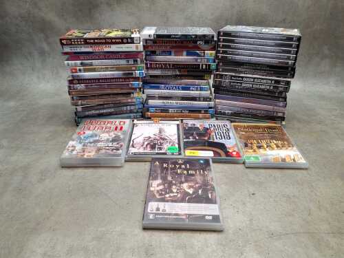 DVD's including TV Series and Royal movies