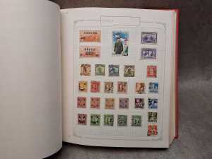 Large World Stamp album in red