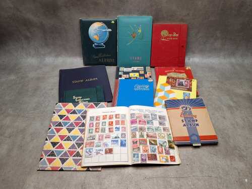 11 Stock books of World stamps including Poland