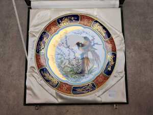 1977 Noritake limited edition annual collectors porcelain wall plate in protective case - 2