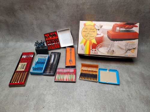 Retro kitchenware and entertaining cutlery