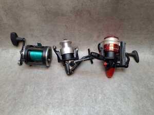 Six fishing reels, including Challenger - 2