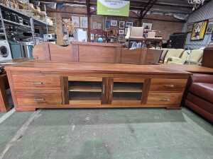 Modern style Tasmanian blackwood lowline entertainment unit