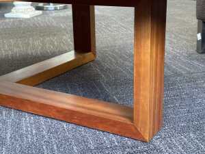 Square timber coffee table - 4