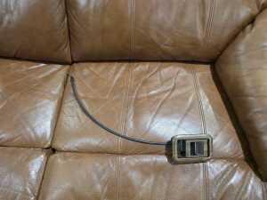Moran tan leather two-seater recliner sofa - 5