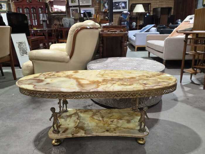 Marble top coffee table