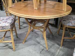 Retro cane seven-piece dining suite - 4