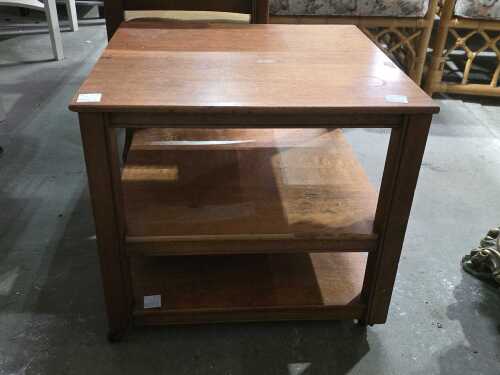 Three-tier timber side table