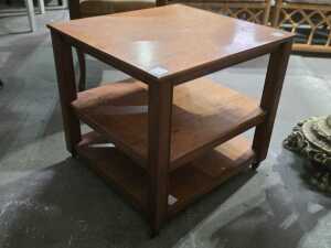 Three-tier timber side table - 2