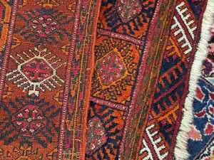Persian handmade Gul design and Afghan camel foot handmade wool rugs - 5